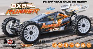 Buggy BX8 Runner Orange type SL charbon RTR 1/8 + accus Lipo + chargeur