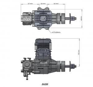 Moteur essence 2 temps DLE-20 - DLE Engines