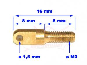 Guignol à visser. M3 x 8 mm. 10 pièces