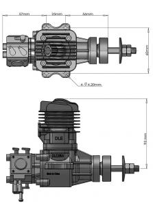 Moteur essence 2 temps DLE-20RA - DLE Engines
