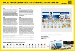 Semi F12-20 Globetrottter 1/32 + peintures + pinceu + colle