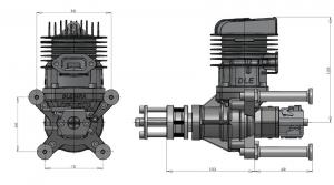 Moteur essence 2 temps DLE-55 RA - DLE Engines