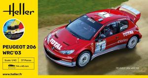 Peugeot 206 WRC 03 + peinture + colle + pinceau