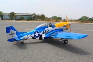 P-51D ''Obsession'' 35cc ARF avec train rentrant électrique 1,80m