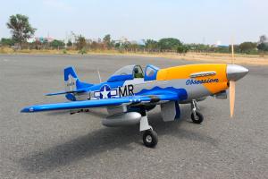 P-51D ''Obsession'' 35cc ARF avec train rentrant électrique 1,80m