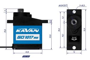 Servo Kavan GO-1017 MG 17g