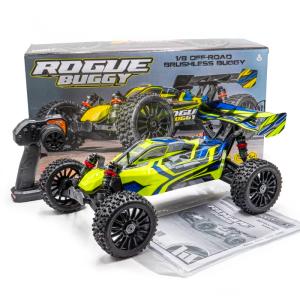 ROGUE Buggy 1/8 Brushless Jaune - PACK accus et chargeur