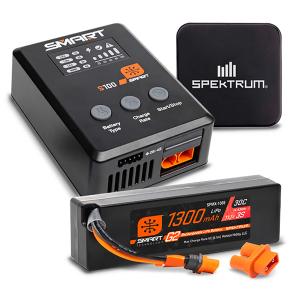 Chargeur S100 Spektrum + 1 batterie Lipo 3S 1300mA IC2